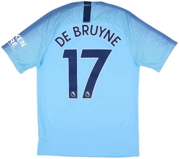 2018-19 Manchester City Home Shirt De Bruyne #17 - 7/10 - (S)