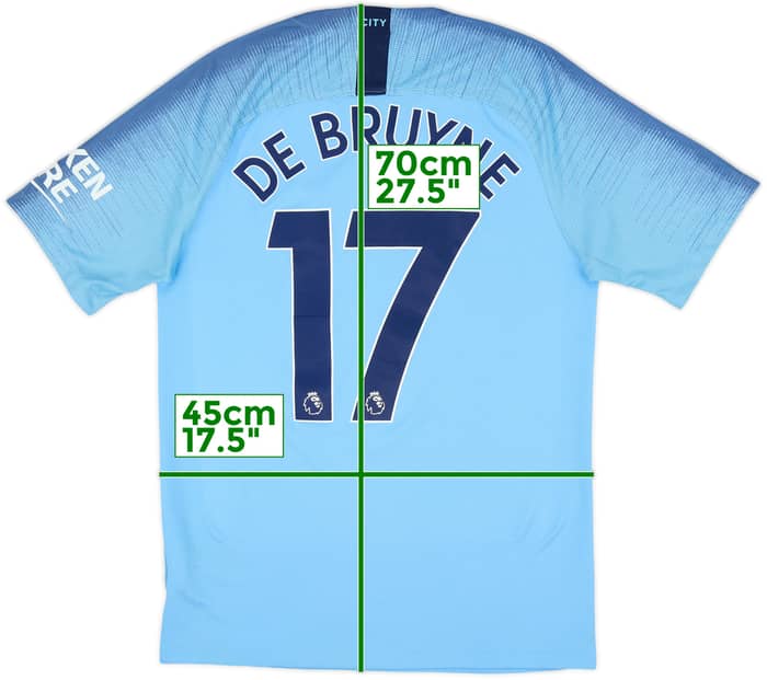 2018-19 Manchester City Home Shirt De Bruyne #17 - 7/10 - (S)