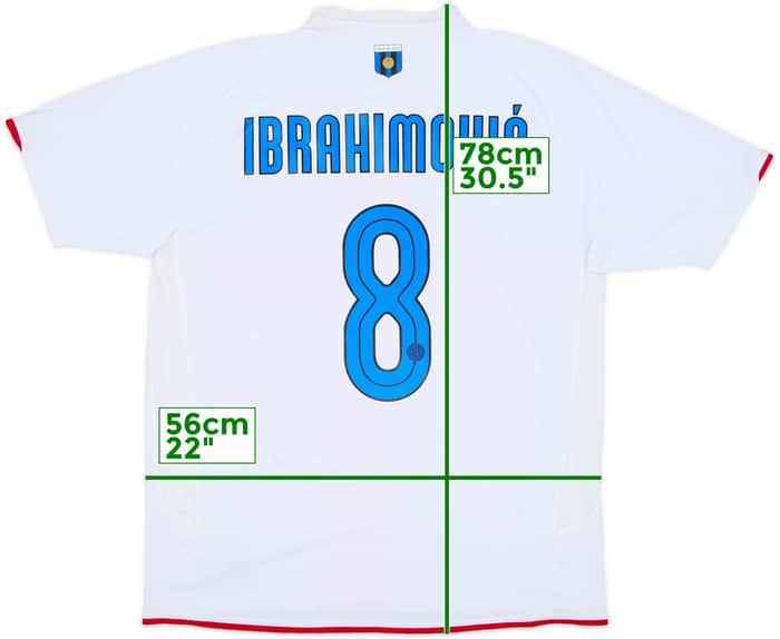 2007-08 Inter Milan Centenary Away Shirt Ibrahimovic #8 - 8/10 - (XL)