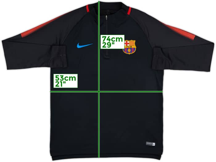 2017-18 Barcelona Nike 1/4 Zip Drill Top - 9/10 - (M)