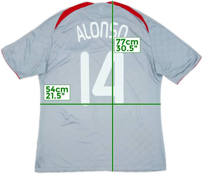 2008-09 Liverpool Away Shirt Alonso #14 - 6/10 - (XL)