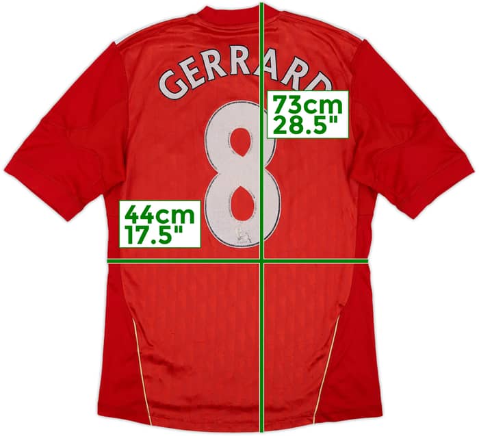 2010-12 Liverpool Home Shirt Gerrard #8 - 4/10 - (S)