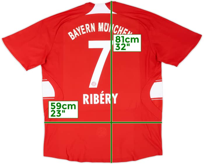 2008-09 Bayern Munich Home Shirt Ribery #7 - 6/10 - (XL)
