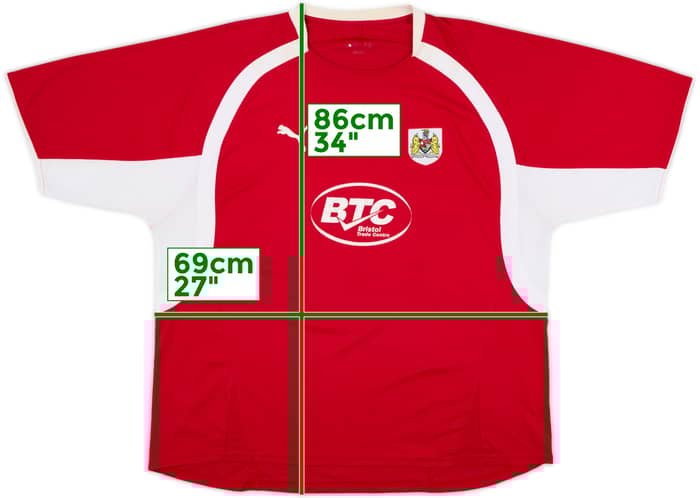 2007-08 Bristol City Home Shirt - 6/10 - (5XL)