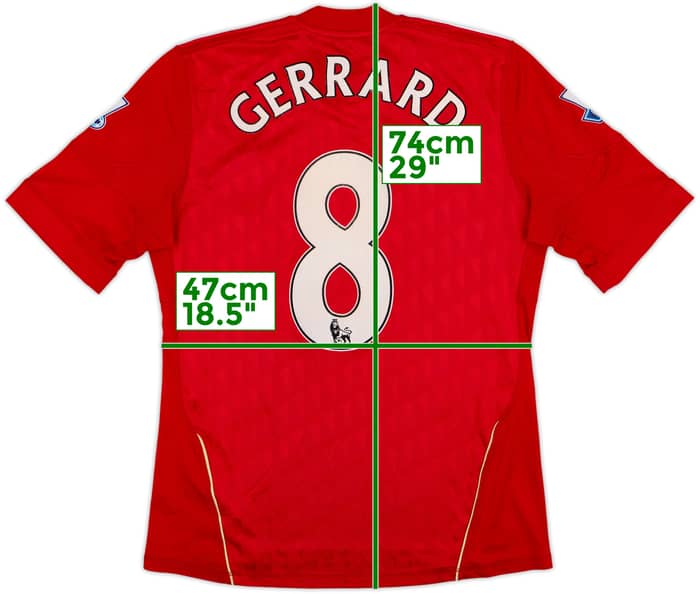 2010-12 Liverpool Home Shirt Gerrard #8 - 5/10 - (S)
