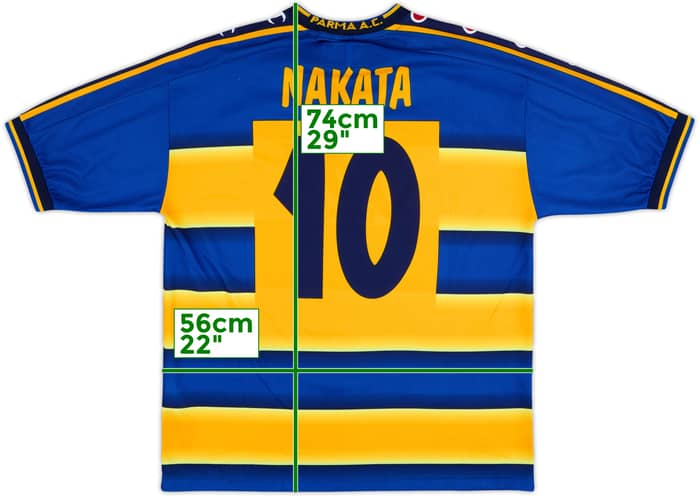 2001-02 Parma Home Shirt Nakata #10 - 9/10 - (M)