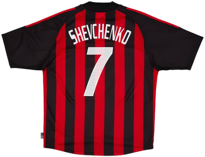 2002-03 AC Milan Home Shirt Shevchenko #7 - 8/10 - (L)