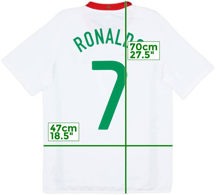 2008-10 Portugal Away Shirt Ronaldo #7 - 7/10 - (S)