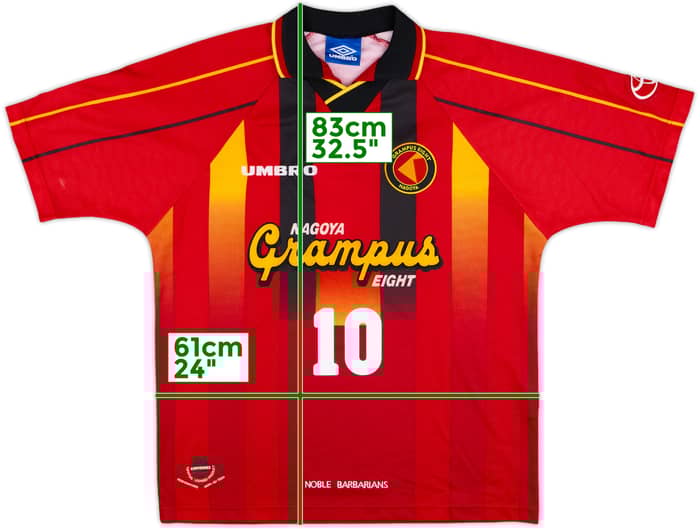 1996-98 Nagoya Grampus Eight Home Shirt #10 - 9/10 - (L)