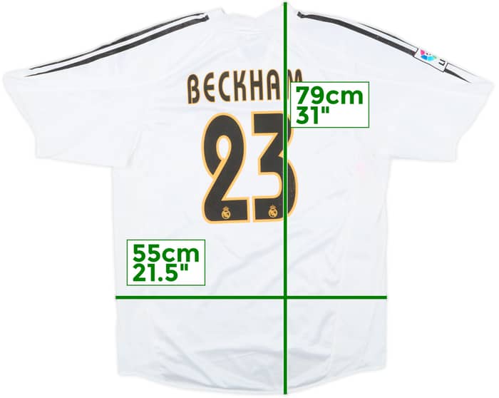 2004-05 Real Madrid Home Shirt Beckham #23 - 5/10 - (M)
