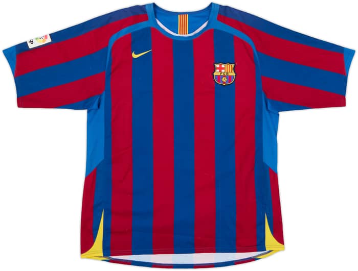 2005-06 Barcelona Home Shirt Ronaldinho #10 - 8/10 - (XL)