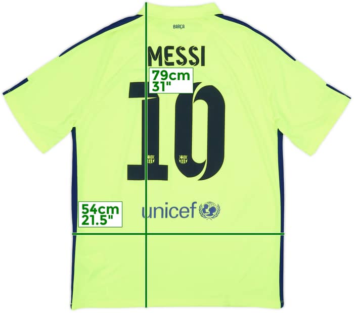 2014-15 Barcelona Third Shirt Messi #10 - 8/10 - (L)