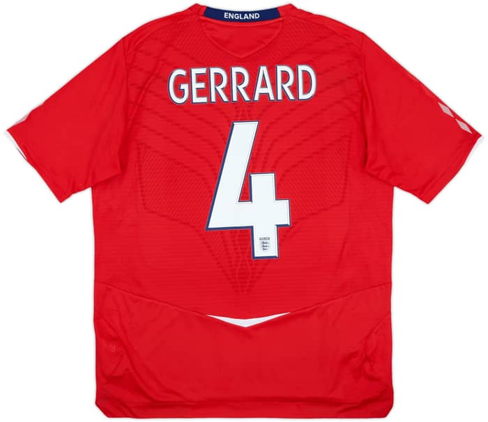 2008-10 England Away Shirt Gerrard #4 - 6/10 - (L)