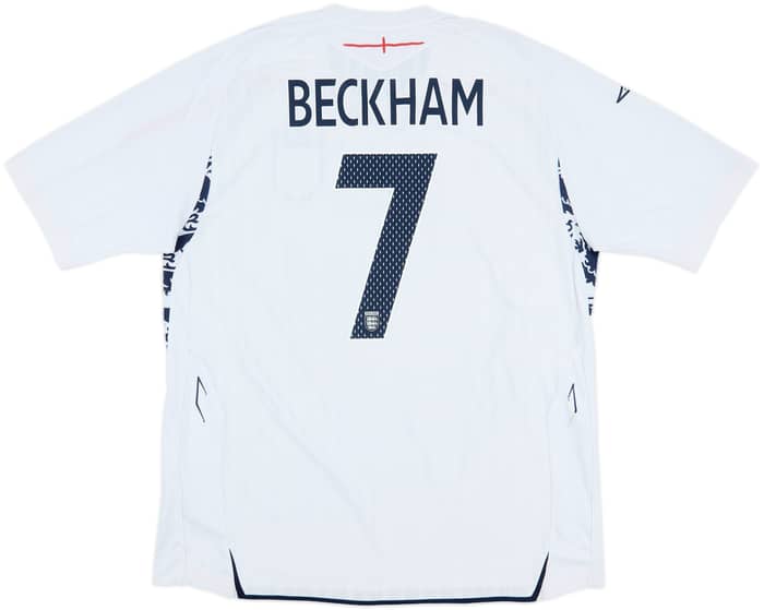 2007-09 England Home Shirt Beckham #7 - 7/10 - (XXL)