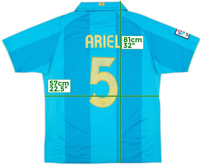 2007-09 Barcelona Away Shirt Ariel #5 - 6/10 - (L)