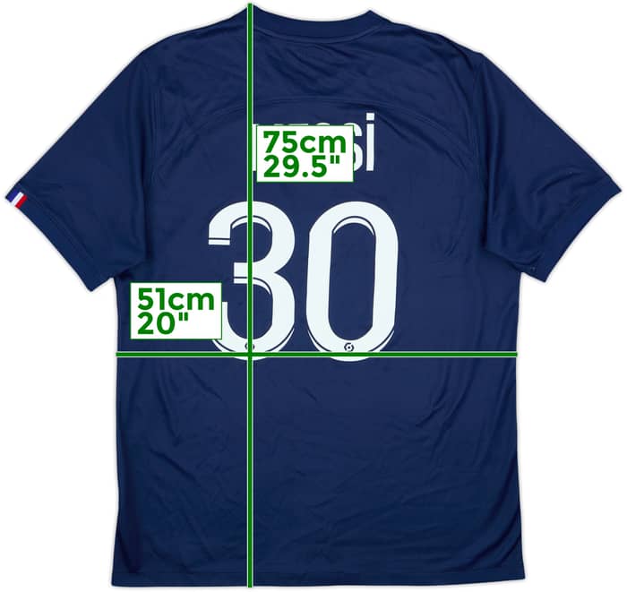 2022-23 Paris Saint-Germain Home Shirt Messi #30 - 6/10 - (L)