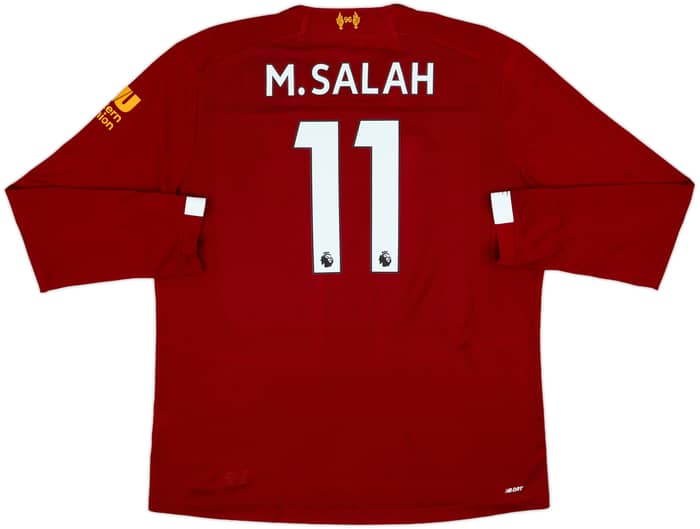 2019-20 Liverpool Home L/S Shirt M.Salah #11 - 7/10 - (XXL)