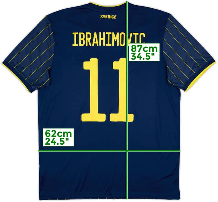 2020-22 Sweden Away Shirt Ibrahimovic #11 - 7/10 - (XL)