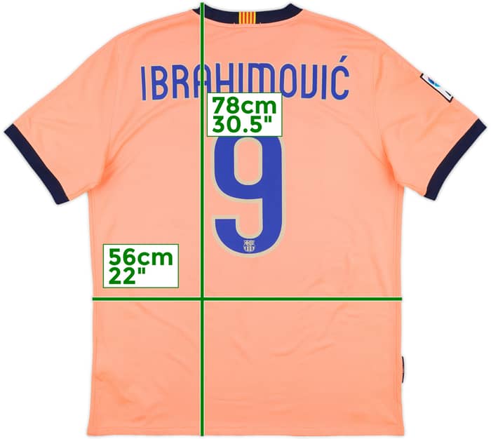 2009-10 Barcelona Away Shirt Ibrahimovic #9 - 10/10 - (L)