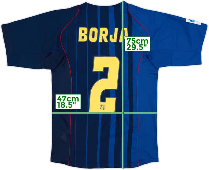 2004-05 Barcelona Away Shirt Borja #2 - 7/10 - (S)