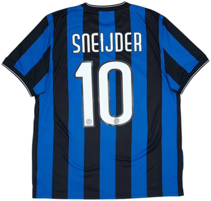 2009-10 Inter Milan Home Shirt Sneijder #10 - 9/10 - (L)