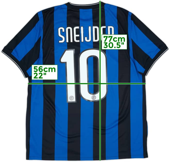 2009-10 Inter Milan Home Shirt Sneijder #10 - 9/10 - (L)