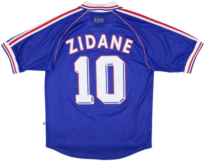 1998-00 France Home Shirt Zidane #10 - 8/10 - (M)