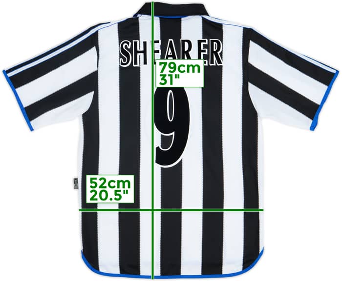 1999-00 Newcastle Home Shirt Shearer #9 (M)