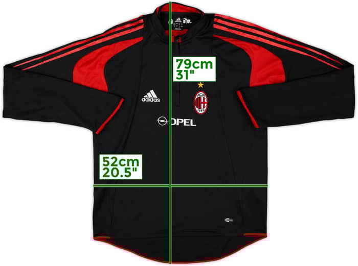 2004-05 AC Milan adidas 1/4 Zip Drill Top - 9/10 - (L)