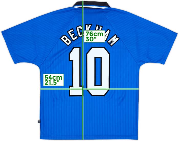 1996-98 Manchester United Third Shirt Beckham #10 - 9/10 - (M)