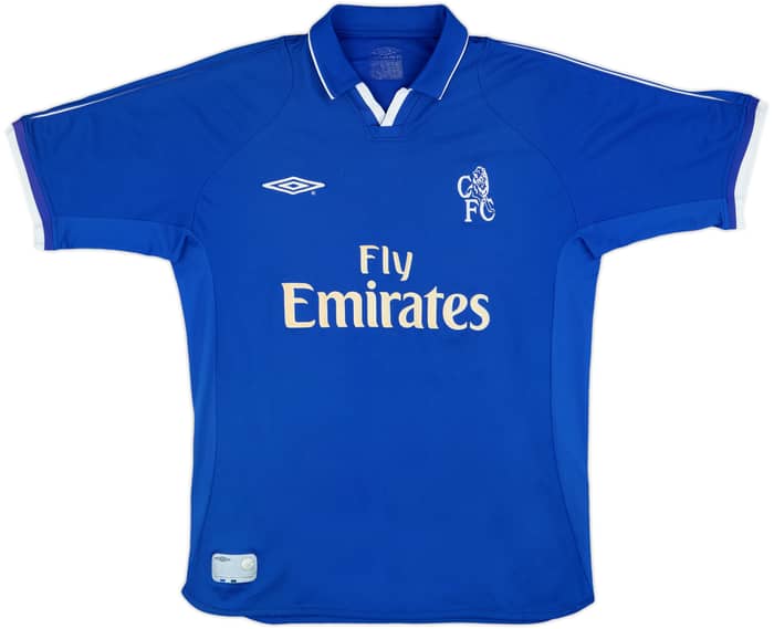 2001-03 Chelsea Home Shirt Zola #25 - 8/10 - (L)
