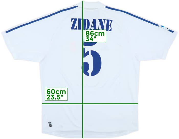 2001 Real Madrid Home Shirt Zidane #5 - 7/10 - (XL)