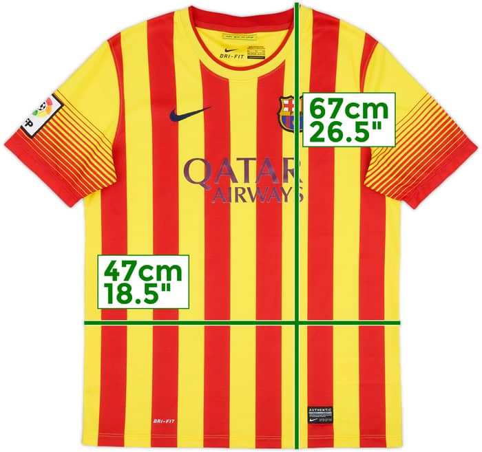 2013-15 Barcelona Away Shirt - 10/10 - (XL.Boys)