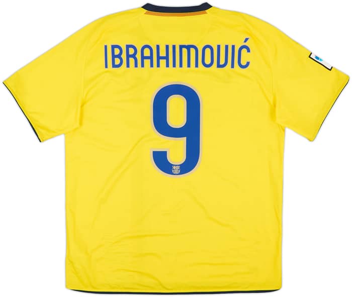 2008-10 Barcelona Away Shirt Ibrahimovic #9 - 9/10 - (L)