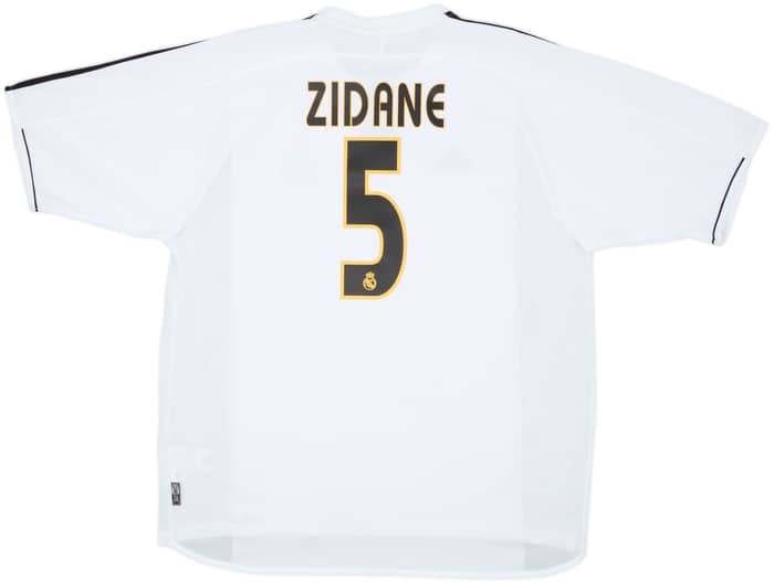 2003-04 Real Madrid Home Shirt Zidane #5 - 9/10 - (XL)