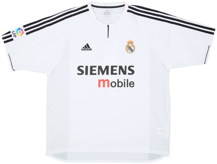 2003-04 Real Madrid Home Shirt Zidane #5 - 9/10 - (XL)