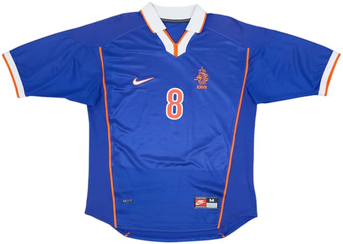 1998-00 Netherlands Away Shirt Bergkamp #8 - 8/10 - (M)