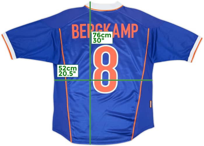 1998-00 Netherlands Away Shirt Bergkamp #8 - 8/10 - (M)