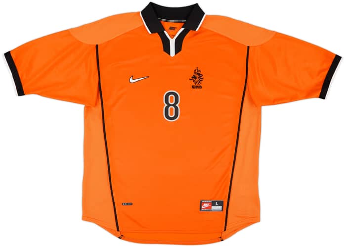 1998-00 Netherlands Home Shirt Bergkamp #8 - 9/10 - (L)