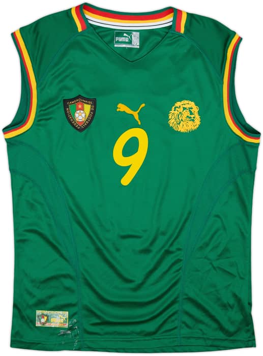 2002 Cameroon Home Vest Shirt Eto'o #9 - 9/10 - (L)