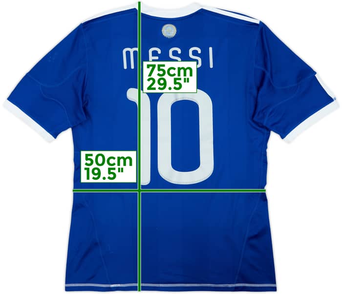 2010-11 Argentina Away Shirt Messi #10 - 7/10 - (M)