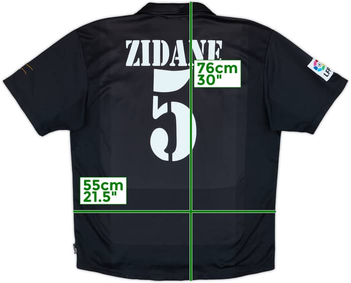 2001 Real Madrid Away Shirt Zidane #5 - 8/10 - (L)