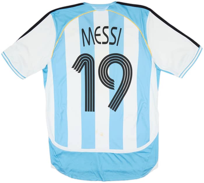 2005-07 Argentina Home Shirt Messi #19 - 5/10 - (S)