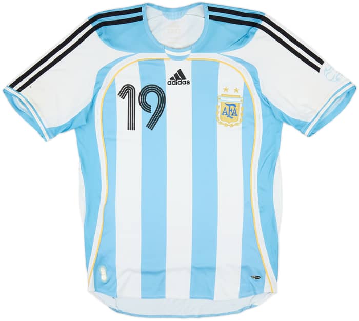 2005-07 Argentina Home Shirt Messi #19 - 5/10 - (S)