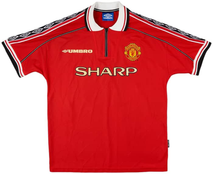 1998-00 Manchester United Home Shirt Keane #16 - 8/10 - (L)