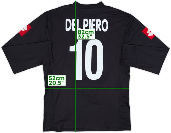 2001-02 Juventus Away L/S Shirt Del Piero #10 - 8/10 - (XL)