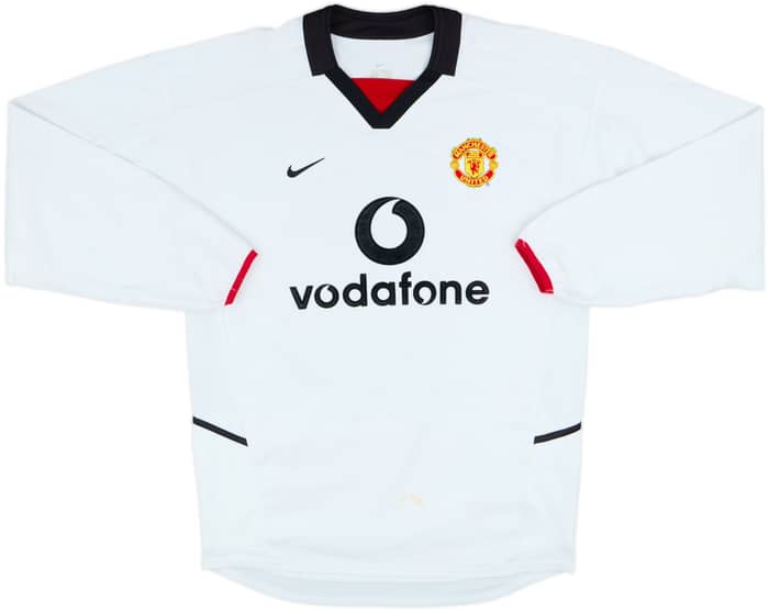 2002-03 Manchester United Away L/S Shirt Beckham #7 - 6/10 - (M)