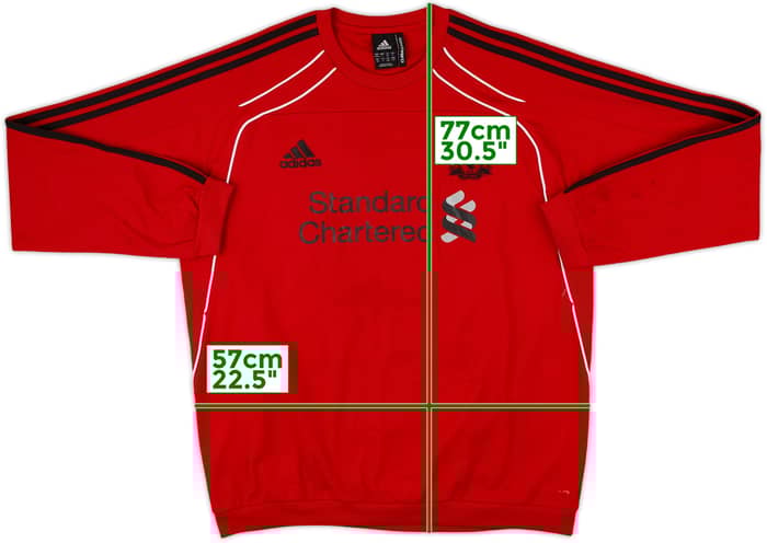 2010-11 Liverpool adidas Sweat Top - 5/10 - (L/XL)