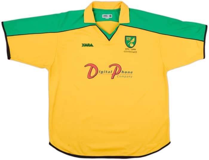 2001-03 Norwich Centenary Home Shirt - 7/10 - (XL)
