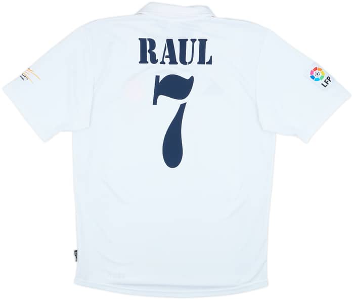 2001 Real Madrid Home Shirt Raul #7 - 8/10 - (M)